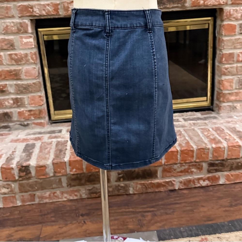 Celebrity Pink Y2K VTG Dark Blue A-Line Mini Skirt w/ Buttons / 7 Juniors / EUC - Picture 10 of 13